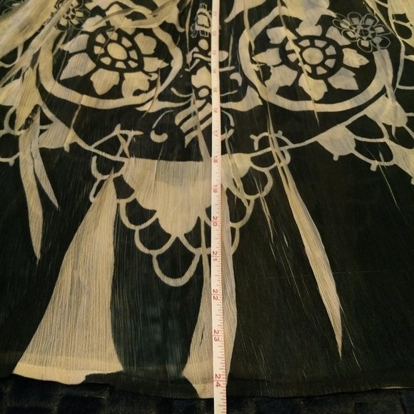 vintage y2k sleeveless sheer floral tunic mini dress NWOT - Picture 8 of 9